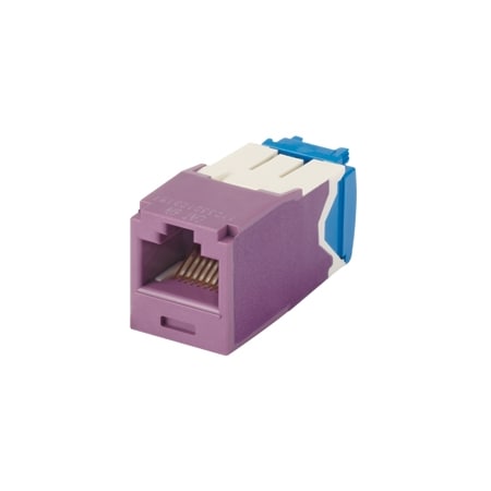 Panduit 1-PORT MOD JACK IDC 8W8P UTP, T568A/B TX6A CAT6A IP10, VIOLET ROHS CJ6X88TGVL